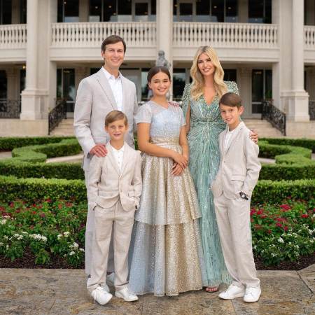 Theodore James Kushner with his family during Arabella's Bat Mitzvah.